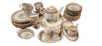 Royal Albert Silver Birch tea service set of 42