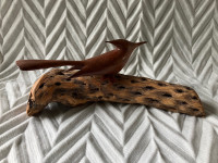 Beautiful Wood Carving of a Roadrunner by Bill Neely