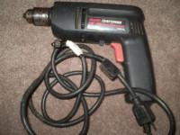 CRAFTSMAN 3/8" CORDED DRILL / WITH CHUCK KEY / Runs Great