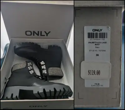 Women's ONLY Betty Lace Boot - Size 6 NEW, View more