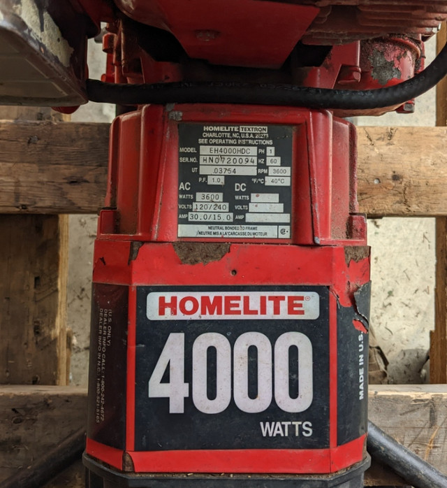 Génératrice 4000 W Homelite EH4000HDC dans Outils électriques  à Ville de Québec - Image 2