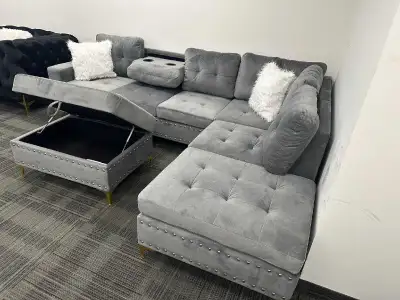 New Sectional Sofa - Free Delivery & Check Before Pay, View more