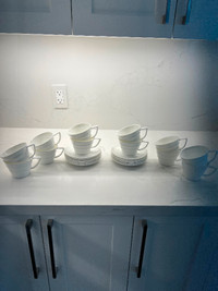 Brand new bone china coffee/tea cups with saucer-Set of 12
