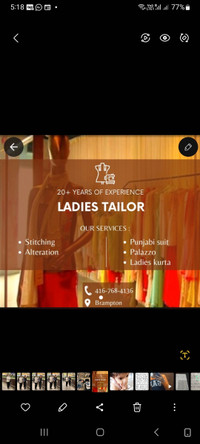Ladies  Tailor, Punjabs suit,Stitching and Altering