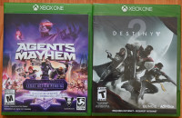Two Xbox one games, Destiny two and Agents of Mayhem