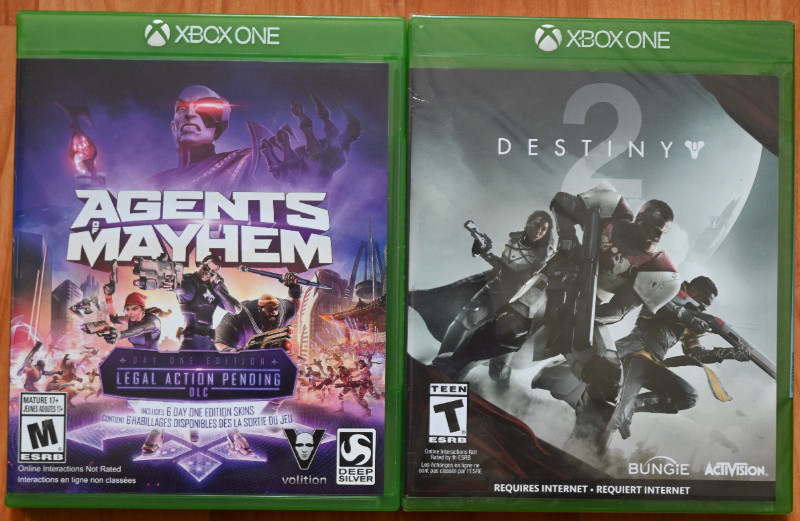 Two Xbox one games, Destiny two and Agents of Mayhem | XBOX One | St.  Catharines | Kijiji