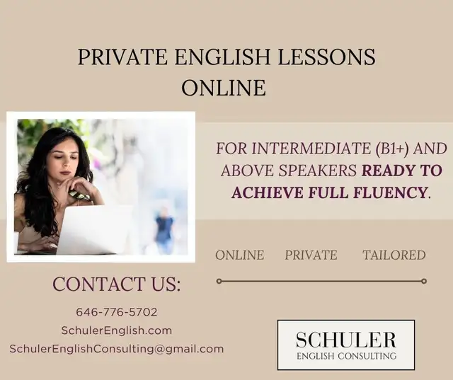 Private, Online English Lessons