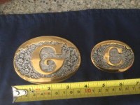 Gold plated belt buckles