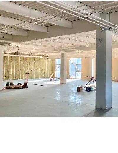 High ceilings, loading zone, variety of sizing available if needed