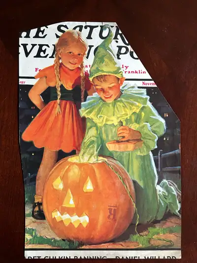 $15 Halloween art antique 1934 Jack-o-Lantern Halloween costumes, View more