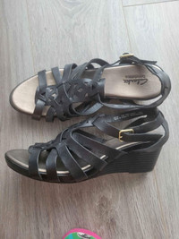 Clarks leather sandals size 9