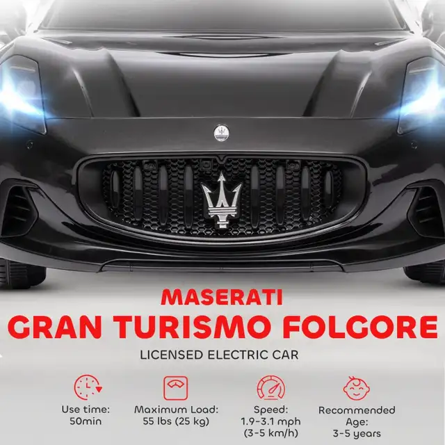 12V Maserati Gran Turismo Licensed Kids Electric Car w/ Remote C in Toys & Games in Markham / York Region - Image 5