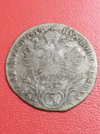 1815A Austria .438 silver 5 Kreuzer Franz I coin