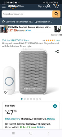 Honeywell Series 3 Wireless Doorbell