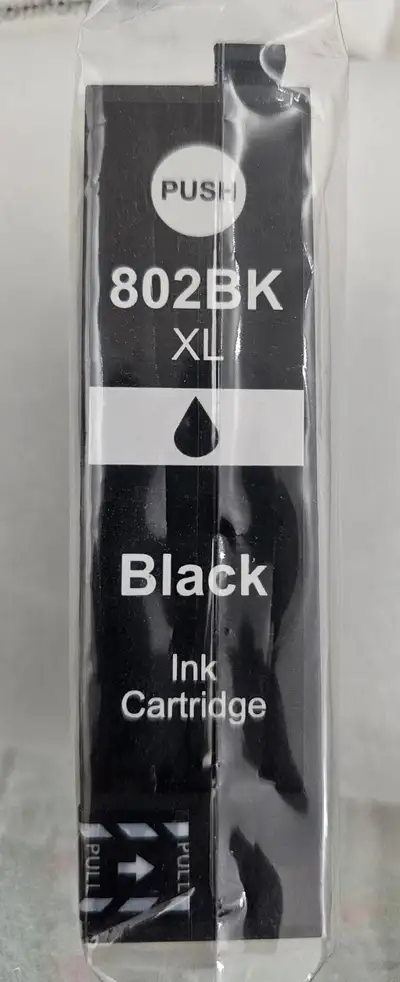 New Ink Cartridge 802XL-BK with FREE Partly Used 802XL-BK & CYAN, View more