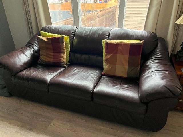Leather sofa in Couches & Futons in Calgary