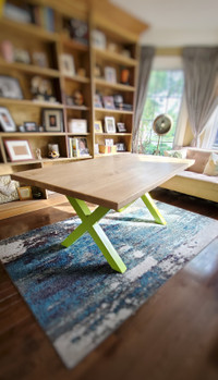 NEW 6' hardwood table(Green legs) Delivery/Setup available