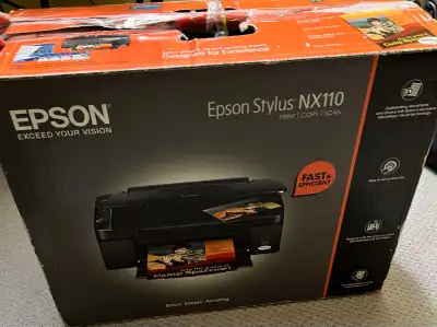 This Epson Stylus NX110 All-In-One Printer is for the home or office. With its inkjet technology and...