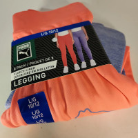 Puma Fleece Lined Leggings / Pink & Purple / Large (10/12)