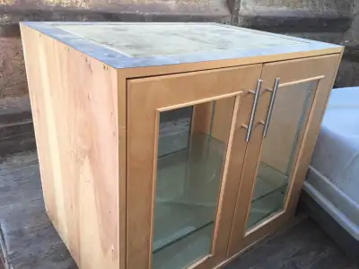 L I deliver! Wood Display Cabinet showcase. I deliver., View more