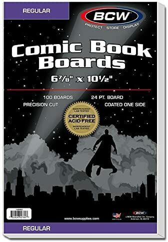 BCW REGULAR COMIC … 100 BACKING BOARDS … BAG/BOARD COMBO=$38.00 in Arts & Collectibles in City of Halifax