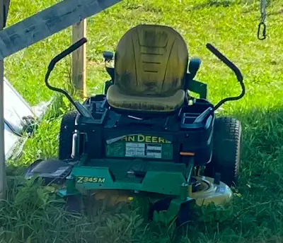 Z345 John Deere zero turn lawnmower. $3500 cash and carry, View more
