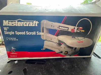16” scroll saw used once, in box with instructions. Perfect working order, make me an offer. Thank y...