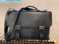 Mulberry england black briefcase office bag