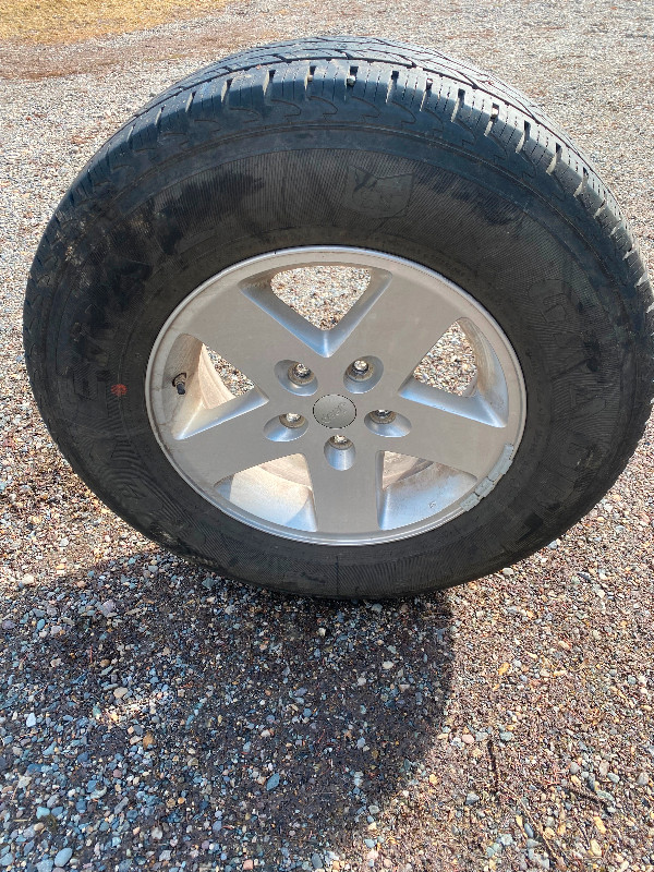 245/75/R17 General Tires on 5x5 Jeep Rims in Tires & Rims in Prince George