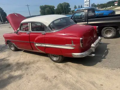 Hi I am looking for some parts for my 1954 chev Bélair I need a good front and back bumpers…decent f...