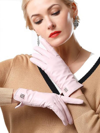 Women's XXL Italian Leather Gloves Lambskin Winter Gloves