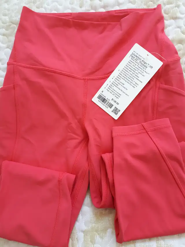 Lululemon leggings. Brand new with tag. Size 6. Pink in Women's - Bottoms in Delta/Surrey/Langley - Image 4