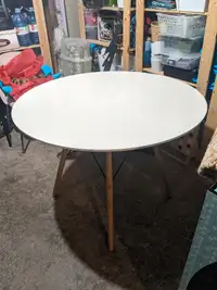 Round Mid Century Wooden Table