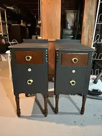 2 Refinished French provincial nightstands 