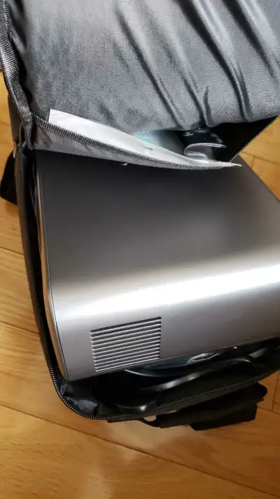 New just got it this month, used only once it's a great and really bright projector. It's bright eno...