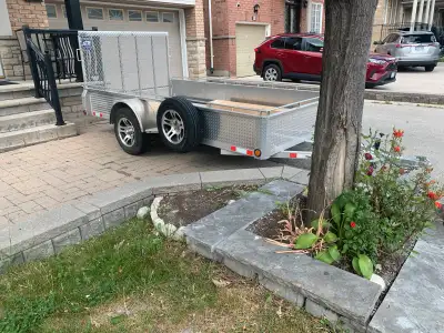 6x12 aluminum trailer 3 years old in excellent condition comes with spare tire tongue lock as well a...