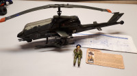 Vintage 1983 GI JOE "DRAGONFLY XH-1" Attack Copter & WILD BILL