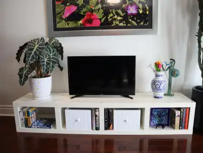 IKEA White TV Unit, Entry Bench, Plant Stand, Display,Book Shelf, View more