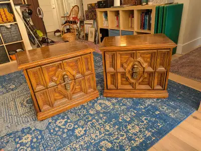Vintage Wood Nightstand (pair), View more