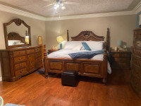 Solid wood king bedroom suite