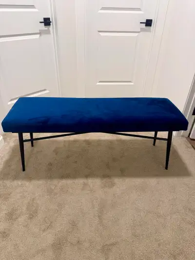 Blue Velvet Bench, View more