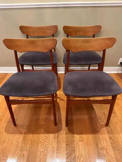 Teak Dining Chairs -set of 4- MCM- Schionning & Elgaard -Denmark, View more