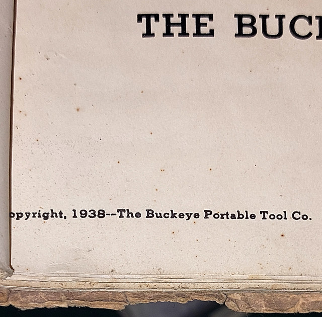 1938 BUCKEYE Tool Company Catalog Tools in Other in Kingston - Image 2