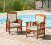 Alaterre Furniture Lyndon Outdoor Patio Chair 2-piece Set