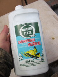 Vintage Quaker State Snowmobile Oil Bottle Still Full