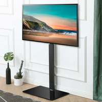 Universal TV Stand Base with Swivel Mount Height Adjustable
