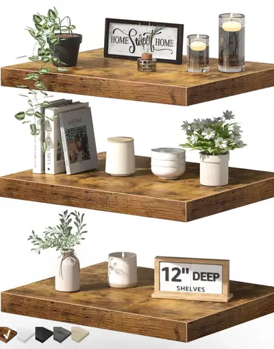 Brand New in Box QEEIG 12" Deep Floating Shelves, View more