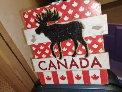 Canada Moose and Beaver Decorative Wall Sign, View more