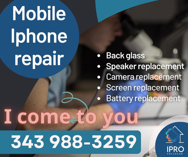 IPHONE / Cellphone repair: I COME TO YOU FIX ON THE SPOT in Cell Phones in Ottawa