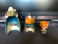 3 piece Santa candle set